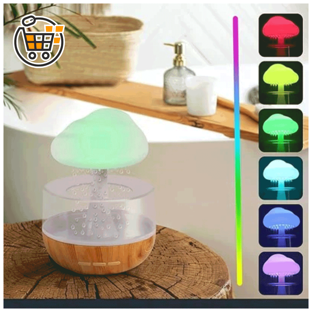 HUMIDIFICADOR DE SONIDO DE LLUVIA LED