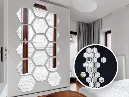 HexoGlam® / Espejos hexagonales x10 unidades