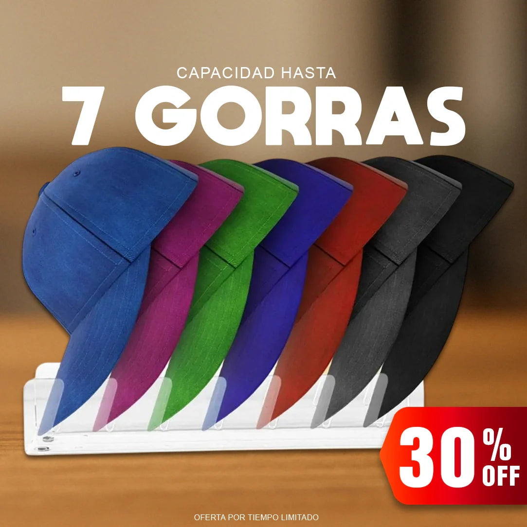 ORGANIZADOR PARA GORRAS DE 7 PUESTOS