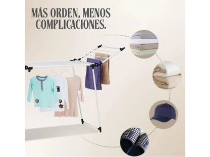 Tendedero de ropa plegable + 24 Ganchitos gratis