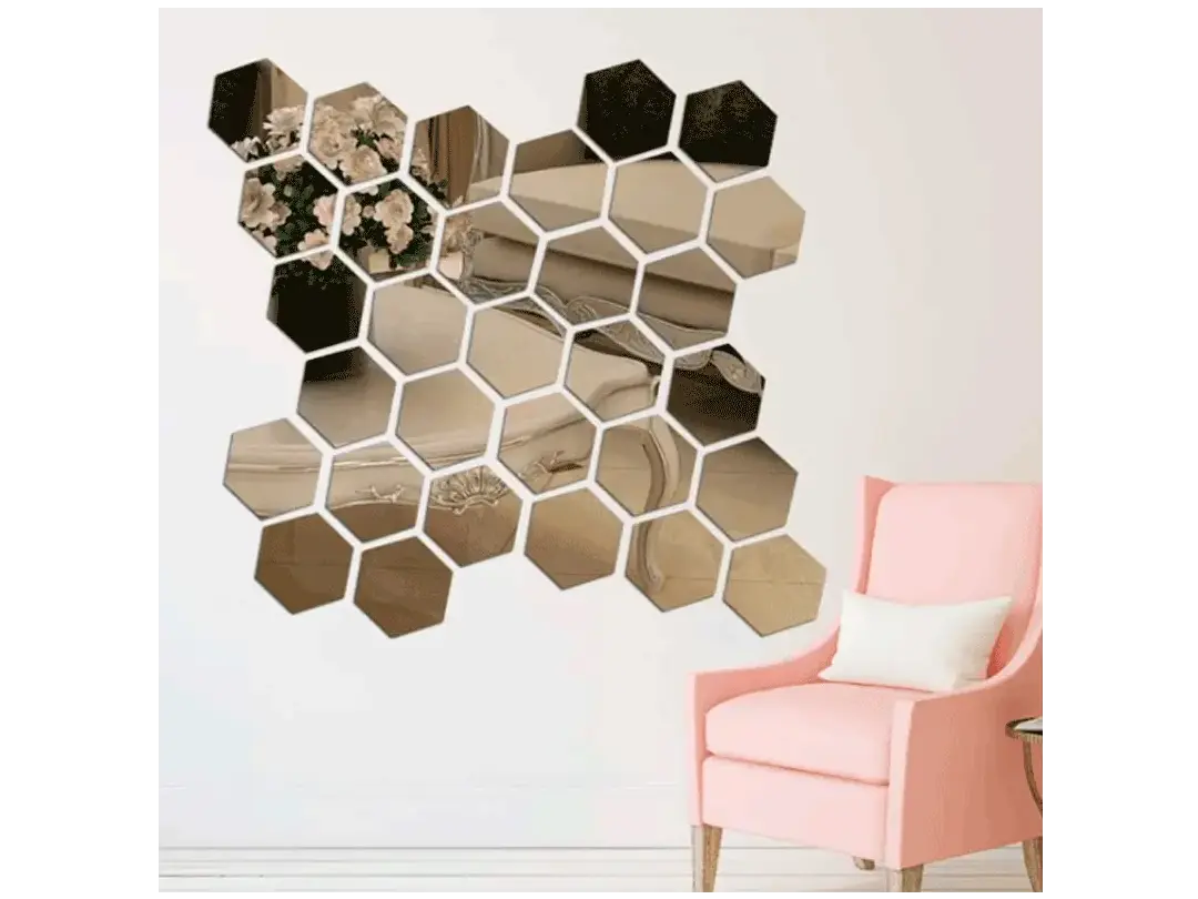 HexoGlam® / Espejos hexagonales x10 unidades