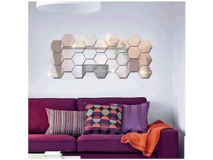 HexoGlam® / Espejos hexagonales x10 unidades
